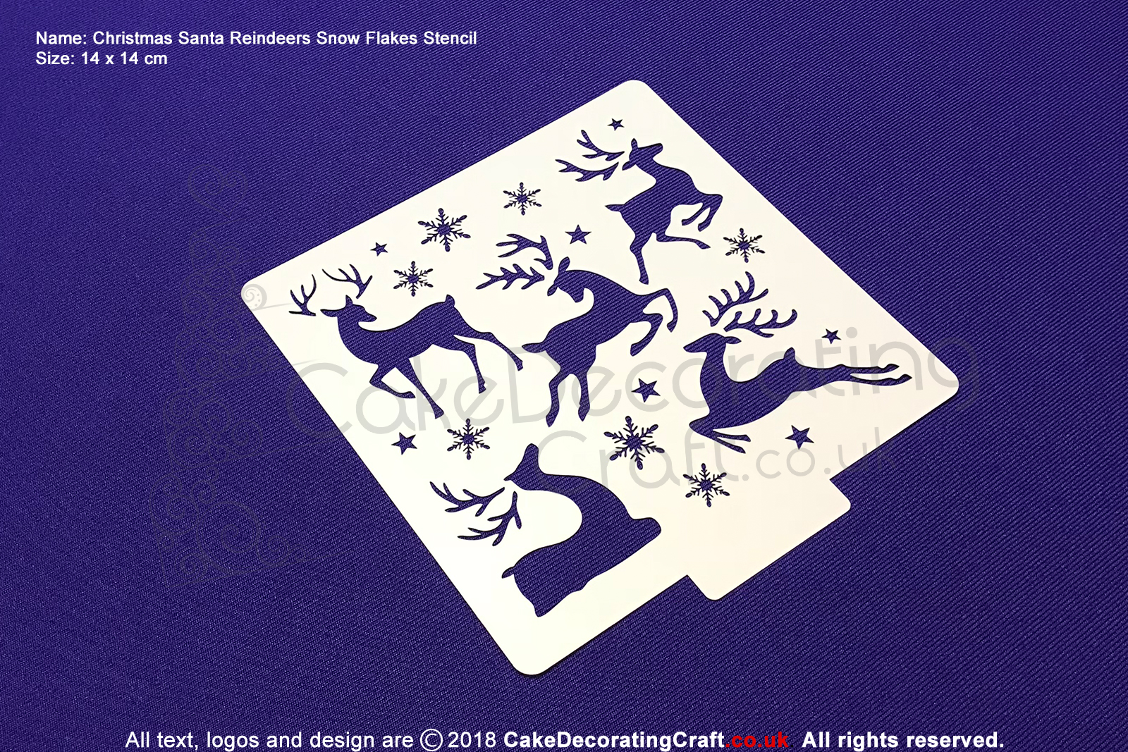 Christmas Santa Reindeers Snow Flakes Stencil | Air Brush Stenciling | Cake and Cupcake Decorating Craft Tool