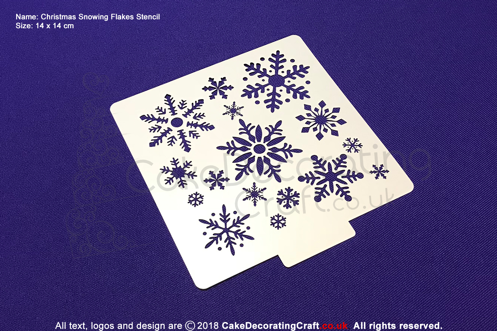 Christmas Snowing Flakes Stencil | Air Brush Stenciling | Cake and Cupcake Decorating Craft Tool