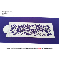 Roses And Pearls | Air Brush Stenciling | Cake and Cupcake Decorating Craft Tool