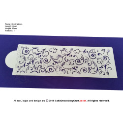 Scroll Wines | Air Brush Stenciling | Cake and Cupcake Decorating Craft Tool