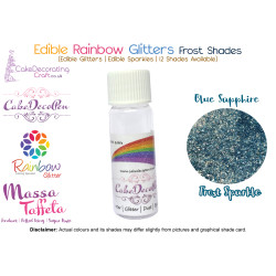 Blue Sapphire | Rainbow Glitter | Frost Shade | 100 % Edible | Cake Decorating Craft | 8 Grams