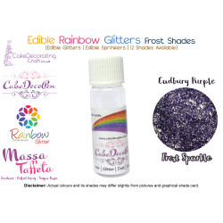 Cadbury Purple | Rainbow Glitter | Frost Shade | 100 % Edible | Cake Decorating Craft | 8 Grams