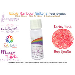 Cerise Pink | Rainbow Glitter | Frost Shade | 100 % Edible | Cake Decorating Craft | 8 Grams