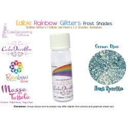 Ocean Blue | Rainbow Glitter | Frost Shade | 100 % Edible | Cake Decorating Craft | 8 Grams