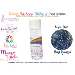 Royal Blue | Rainbow Glitter | Frost Shade | 100 % Edible | Cake Decorating Craft | 8 Grams