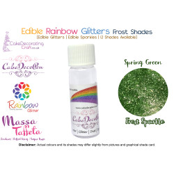 Spring Green | Rainbow Glitter | Frost Shade | 100 % Edible | Cake Decorating Craft | 8 Grams