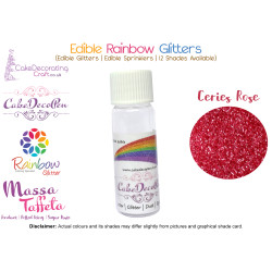 Cerise Rose | Rainbow Glitter | Sprinklers | 100 % Edible | Cake Decorating Craft | 8 Grams