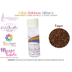 Copper | Rainbow Glitter | Sprinklers | 100 % Edible | Cake Decorating Craft | 8 Grams