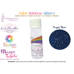 Royal Blue | Rainbow Glitter | Sprinklers | 100 % Edible | Cake Decorating Craft | 8 Grams