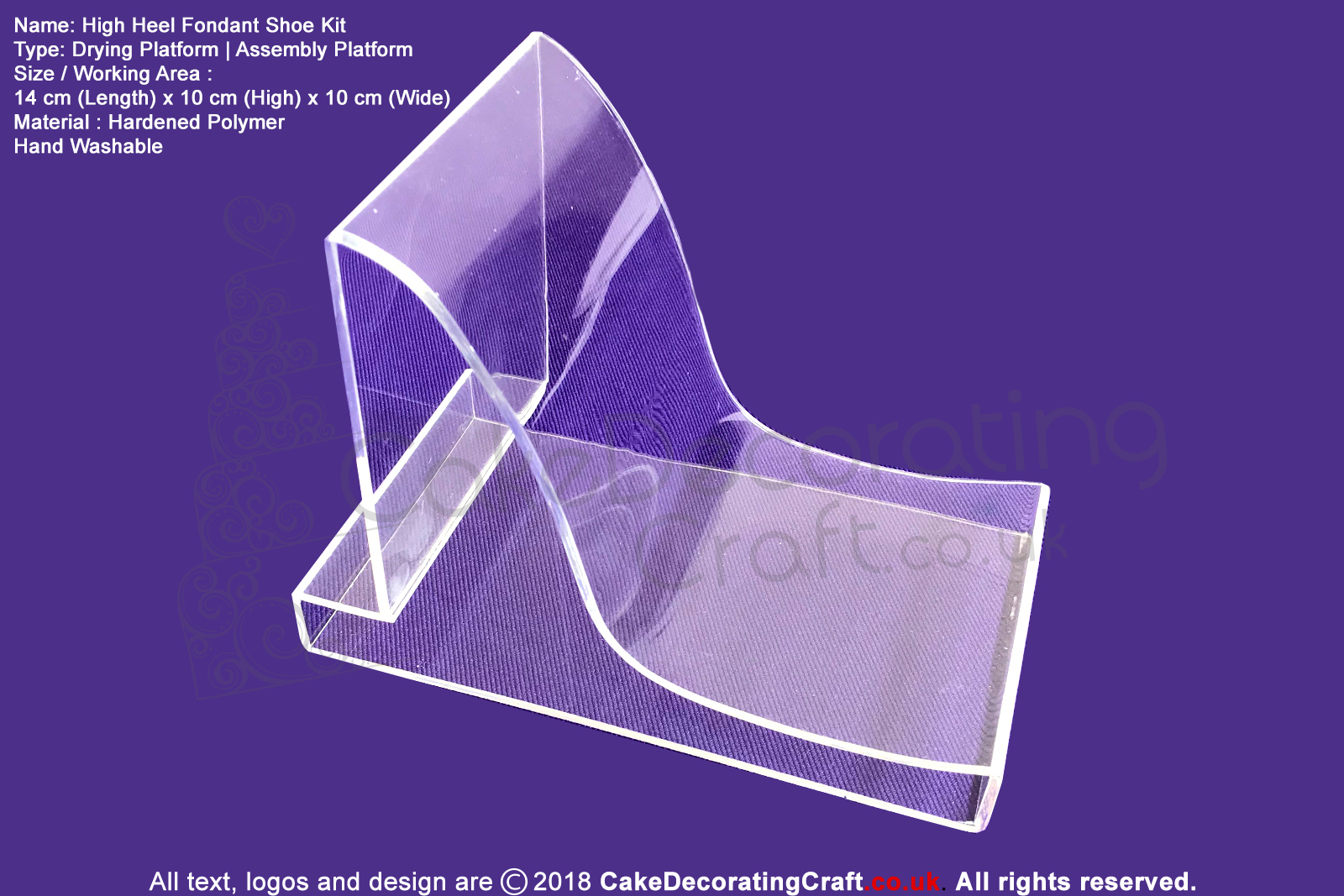 High Heel Fondant Shoe Kit | Drying Platform | Assembly Platform | For Cake Decorating Craft Topper