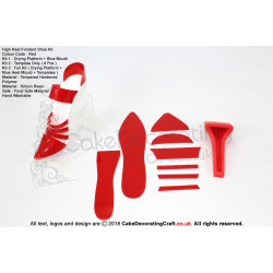 High Heel Fondant Shoe Kit | Gum Paste | Cake Decorating Craft Topper | Red