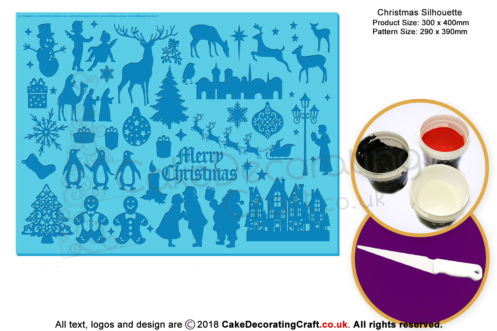 Christmas Jingles | Silhouette Cake Design Starter Kits | Cupcake Cookies Cake Decorating Craft Tool
