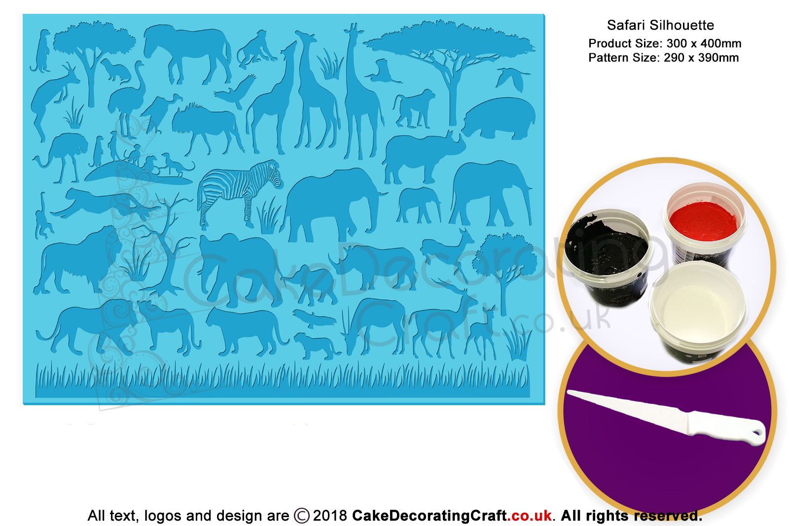Safari | Silhouette Cake Design Starter Kits | Cupcake Cookies Cake Decorating Craft Tool