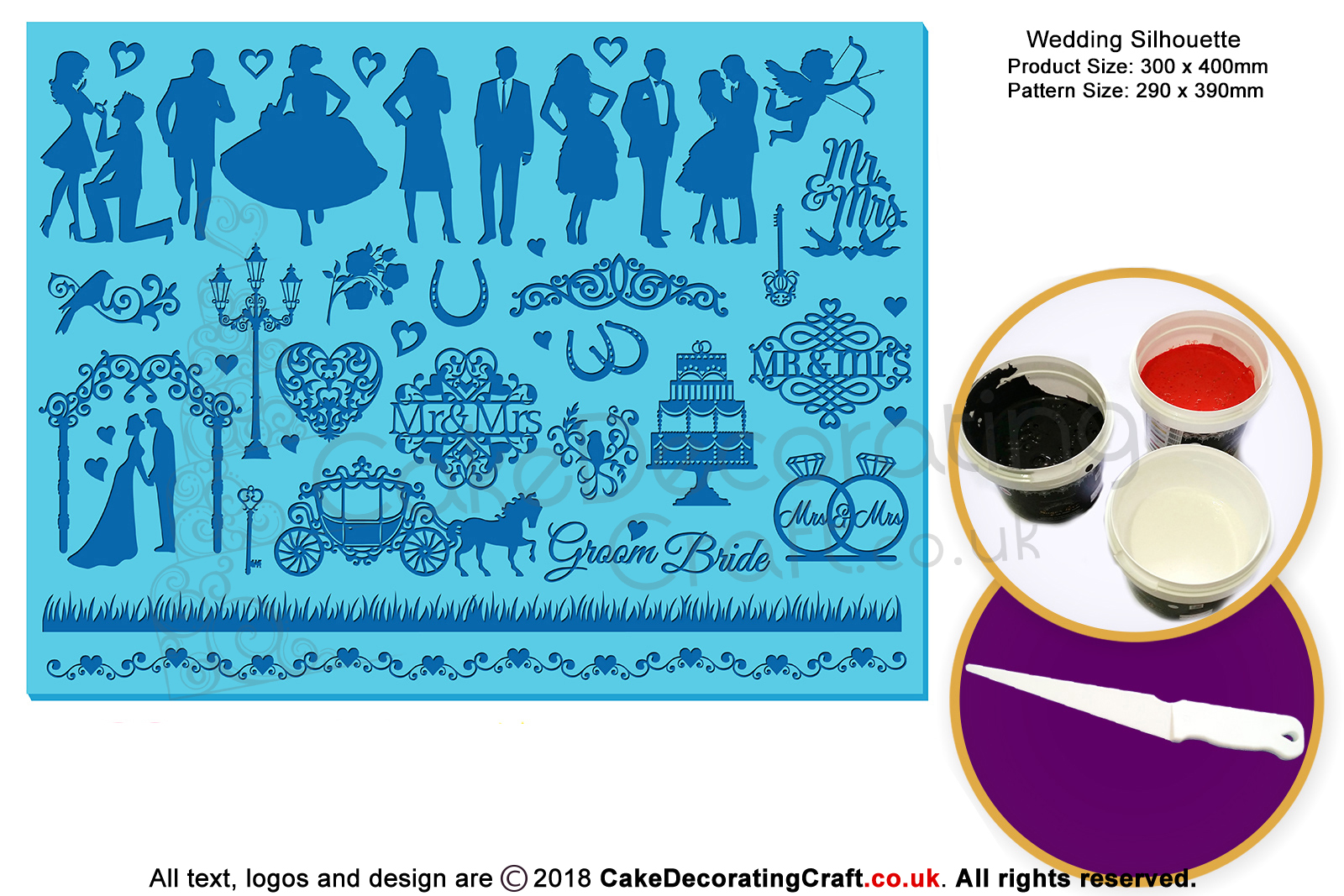 Wedding Bells | Silhouette Cake Design Starter Kits | Cupcake Cookies Cake Decorating Craft Tool
