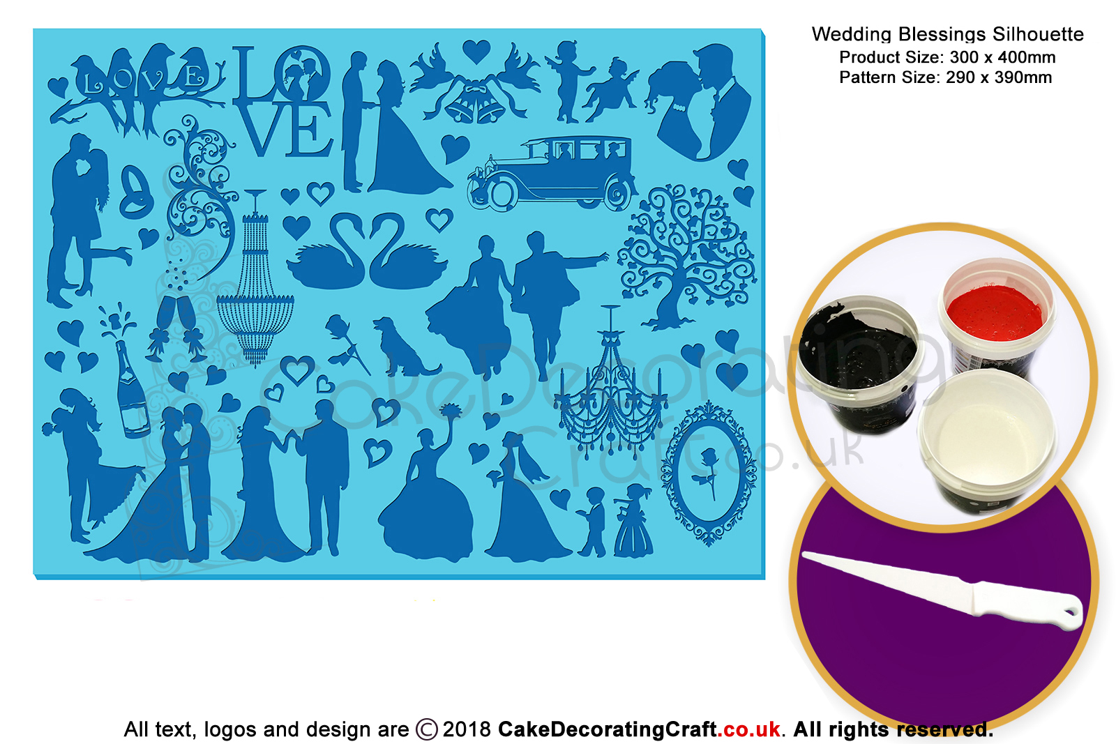 Wedding Blessings | Silhouette Cake Design Starter Kits | Cupcake Cookies Cake Decorating Craft Tool