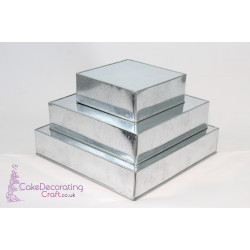 Square Cake Baking Tin | 3" Deep | Size 6 9 12 " | 3 Tiers | Hand Made
