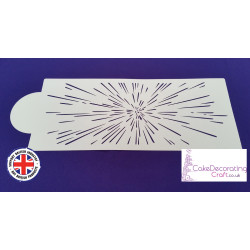 Fire Work Long | Air Brush Stenciling | Cake and Cupcake Decorating Craft Tool | Great Christmas Bake Off
