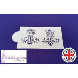 Chandelier Motif | Air Brush Stenciling | Cake and Cupcake Decorating Craft Tool | Great Christmas Bake Off
