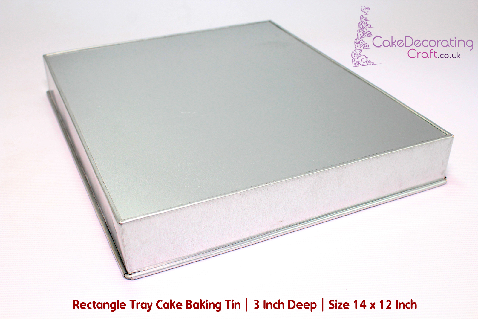 Rectangle Tray Cake Baking Tin | 3" Deep | Size 14 x 12 Inch