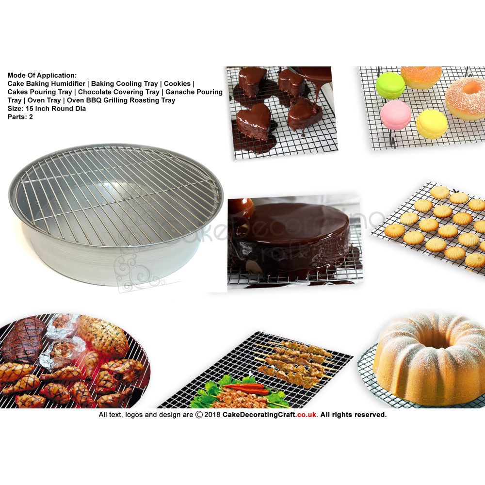 Chocolate Ganache Covering Pouring | Cake Cupcakes Cookies Cooling Rack | 14.5"