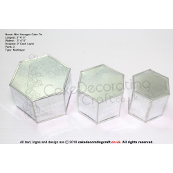 Mini Hexagon Cake Baking Tin | Size 3 4 5 " | 3 Tiers 