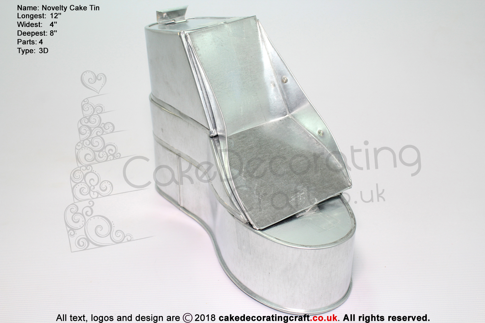3D Shoe Sneaker Boot | Novelty Shape | Cake Baking Tins and Pans | 3" Deep
