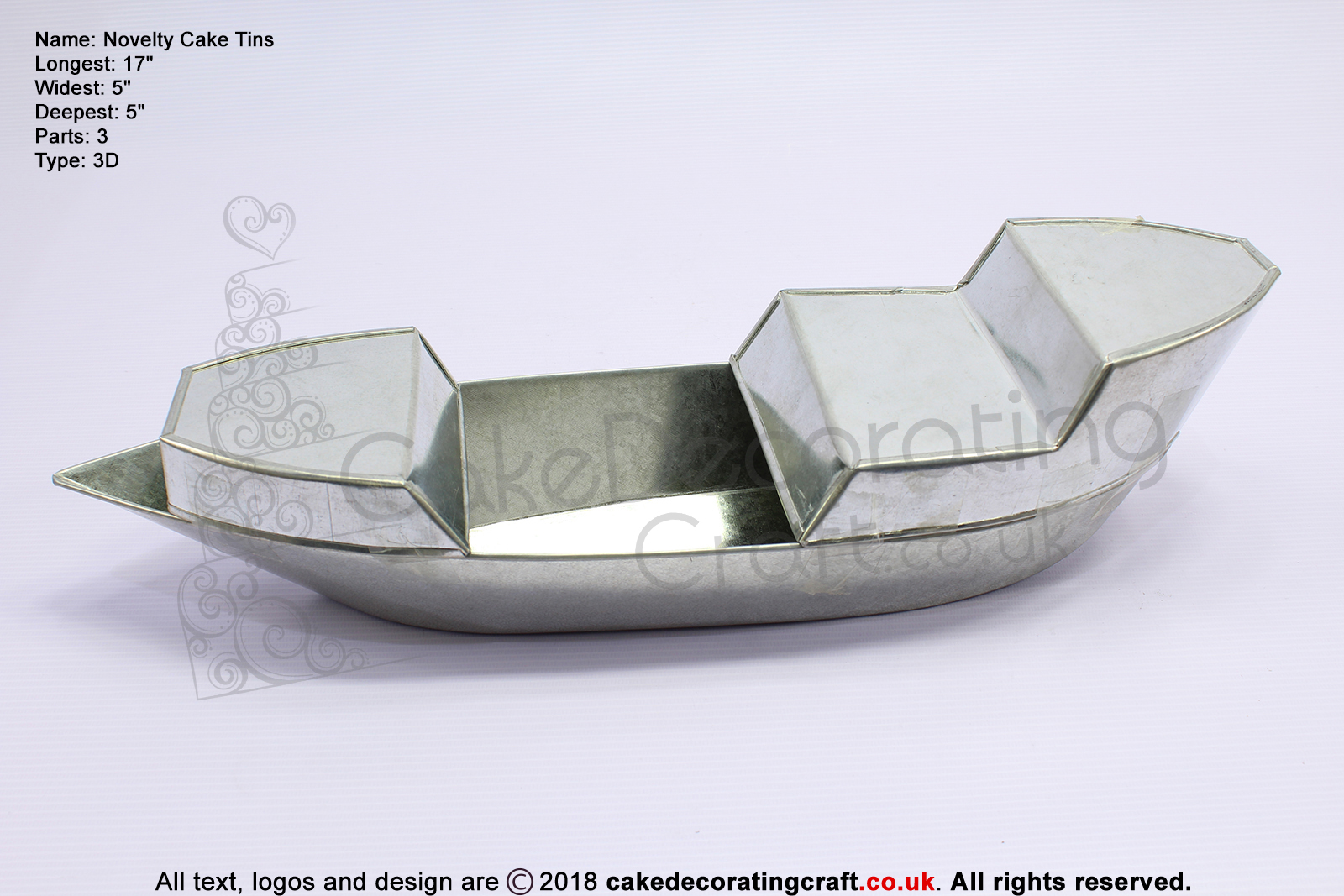 3D Pirate Ship | Novelty Shape | Cake Baking Tins and Pans | 3" Deep