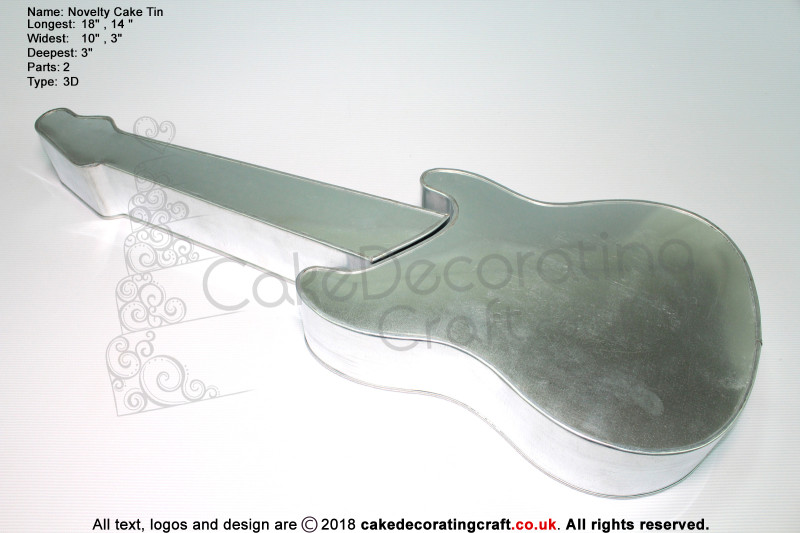 3D Guitar | Novelty Shape | Cake Baking Tins and Pans | 3" Deep