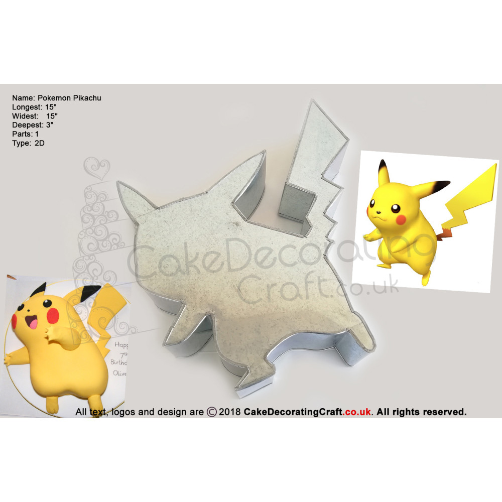 Pokemon Pikachu | Novelty Shape | Cake Baking Tins and Pans | 3" Deep