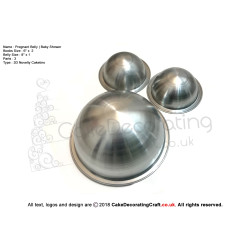 Pregnant belly 8 inch | Baby Shower | Novelty Shape | Cake Baking Tins and Pans | 3" Deep