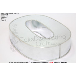 Large Number 0 | Novelty Shape | Cake Baking Tins and Pans | 3" Deep | Zero