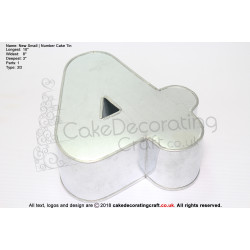 New Small Number 4 | Novelty Shape | Cake Baking Tins and Pans | 3" Deep | Four