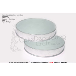 Round Cake Tins | 1.5 Inch Deep | 8 Inch | Hand Made | Rainbow Multi Layer 