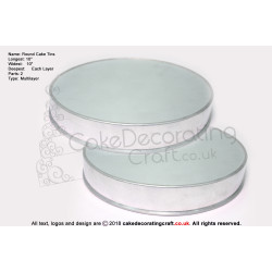 Round Cake Baking Tin | 1.5" Deep | Size 10" | Jointless And Seamless | Rainbow Multi Layer