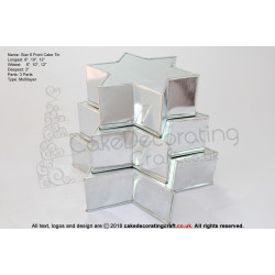 Star Cake Baking Tin | 6 Points | 3" Deep | Size 8 10 12 " | 3 Tiers | Hand Made