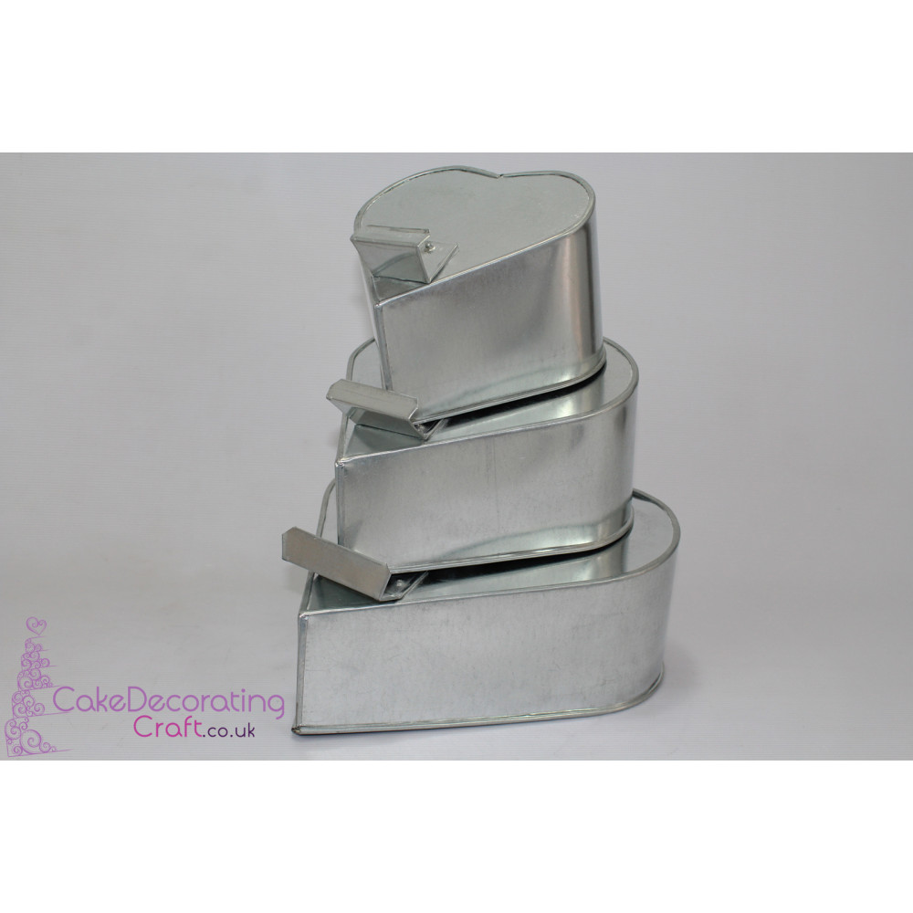 Topsy Turvy Heart Baking Tins Pans | 6 8 10 " | 3 Tiers Multilayer | Cake Decorating Craft 