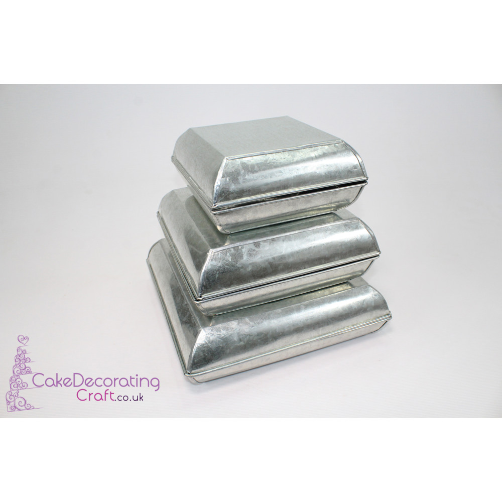 Pillow Square Cake Baking Tin | 2" Deep | Size 8 10 12 " | 3 Tiers | Hand Made