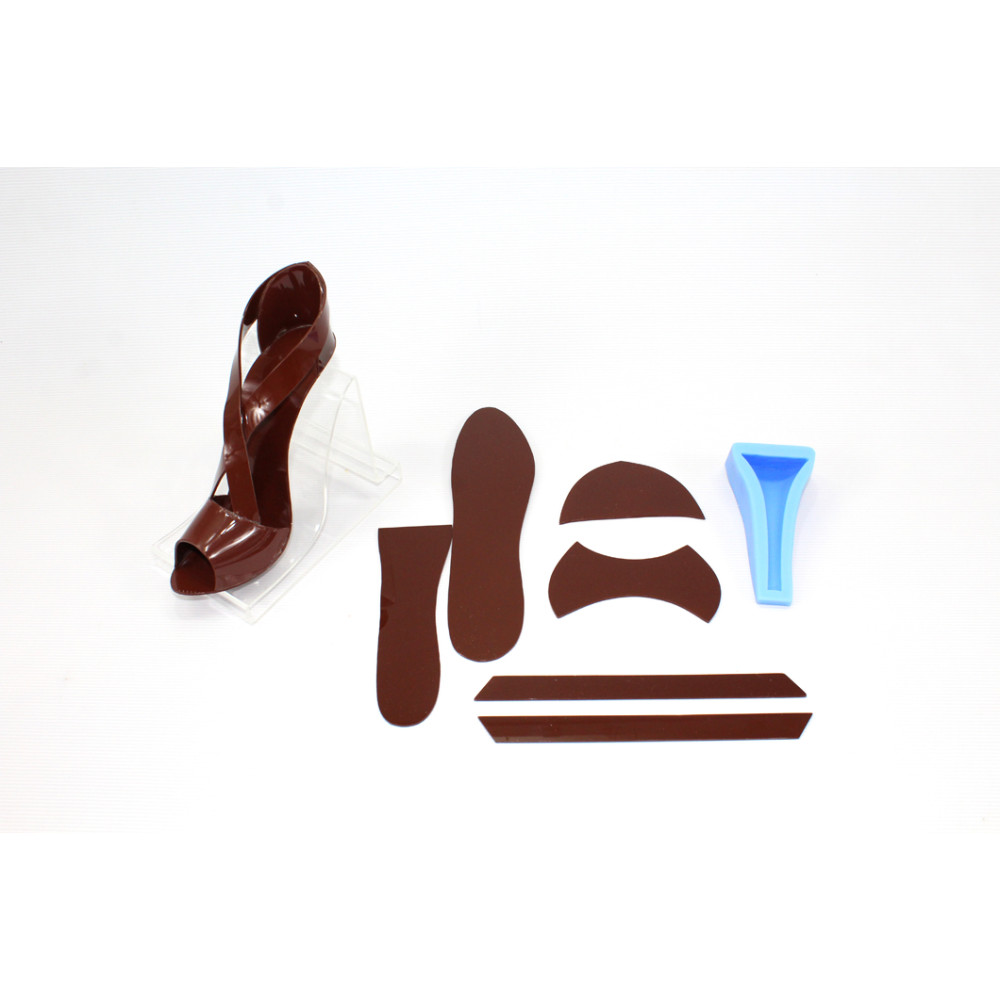 High Heel Fondant Shoe Kit | Gum Paste | Cake Decorating Craft Topper | Brown