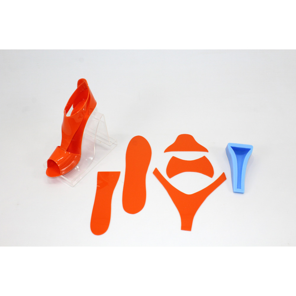 High Heel Fondant Shoe Kit | Gum Paste | Cake Decorating Craft Topper | Orange