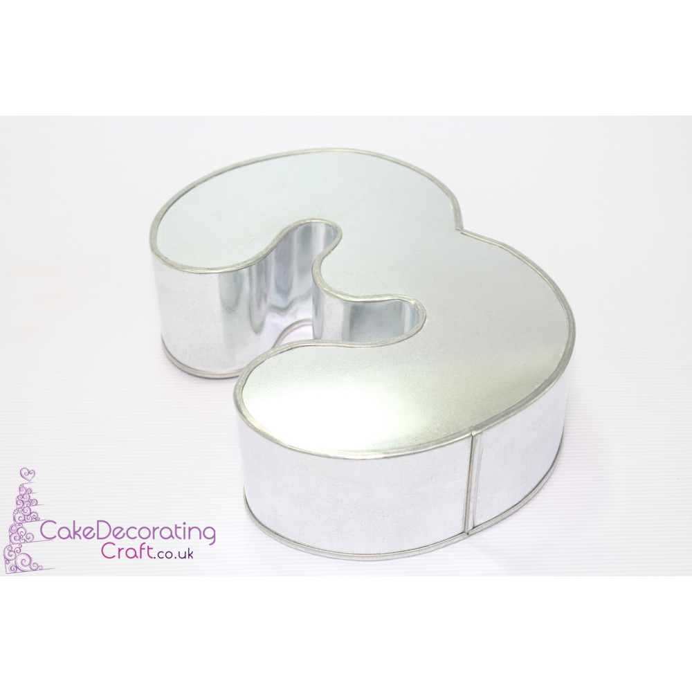 New Small Number 3 | Novelty Shape | Cake Baking Tins and Pans | 3" Deep | Three