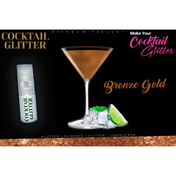 Glitzy Cocktail Glitter and Sparkling Effect | Edible | Bronze