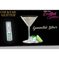 Glitzy Cocktail Glitter and Sparkling Effect | Edible | Gunmetal Silver