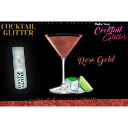 Glitzy Cocktail Glitter and Sparkling Effect | Edible | Rose Gold 