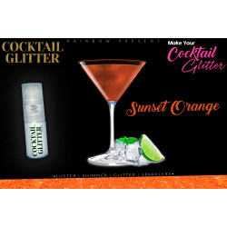 Glitzy Cocktail Glitter and Sparkling Effect | Edible | Sunset Orange