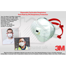3M GERMS Filter Dust Face Mask | 8835+ Red FFP3 N99 > N95 | CORONA VIRUS COVID-19 Outbreak | Particulate Respirator | Qty 5 pc