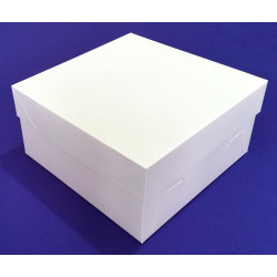12" Inch | Cake Boxes + Lids | 0.5 mm Thick | White | Strong | Premium Quality | Christmas Cake Cupcake Decorating Craft