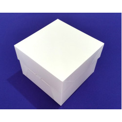 8" Inch | Cake Boxes + Lids | 0.5 mm Thick | White | Strong | Premium Quality | Christmas Cake Cupcake Decorating Craft