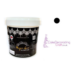 Black | Edible Cake Lace Premix | 200 Grams |  Applicable on Cake Lace Mats | Cake Decorating Craft Tool