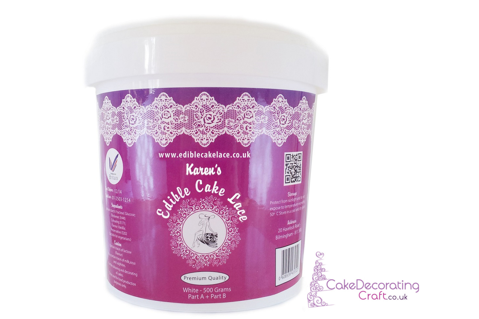 Sugar White | 2 Part | Edible Cake Lace Mix | 200 Grams | Applicable on Cake Lace Mats | Cake Decorating Craft Tool