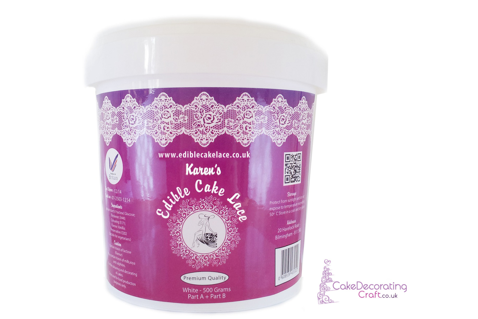 Sugar White | 2 Part | Edible Cake Lace Mix | 500 Grams | Applicable on Cake Lace Mats | Cake Decorating Craft Tool